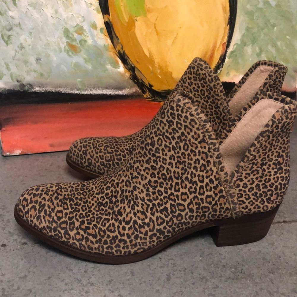 Lucky Brand Baley2 Booties Suede Leopard Size 9.5M - Picture 9 of 16